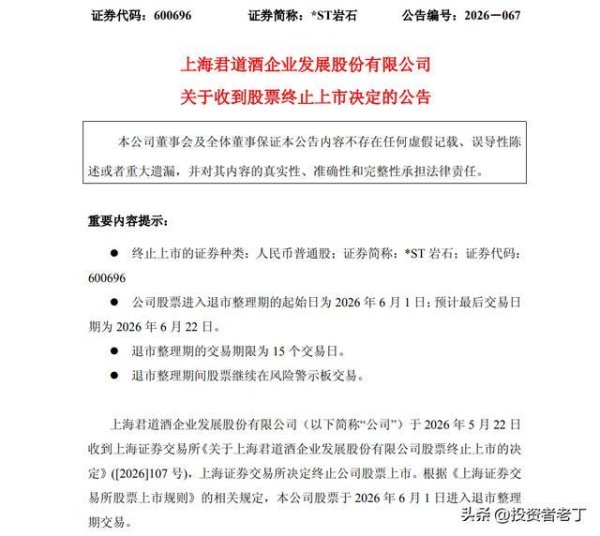 一家没有主营业务的壳公司，在A股生存了33年！*ST岩石终落幕