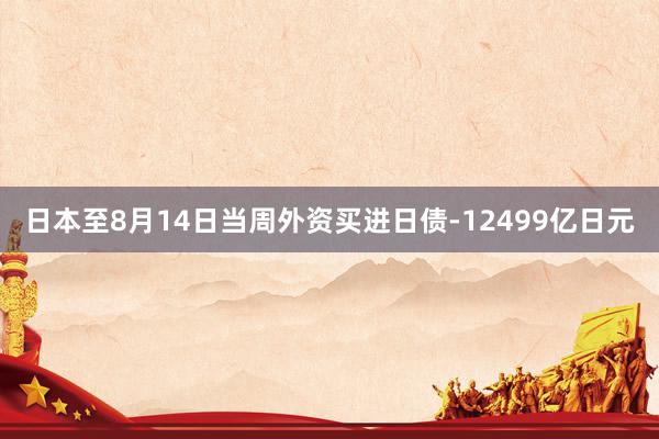 日本至8月14日当周外资买进日债-12499亿日元