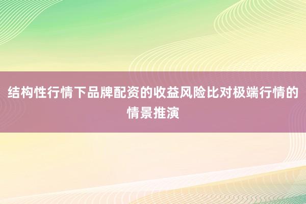 结构性行情下品牌配资的收益风险比对极端行情的情景推演