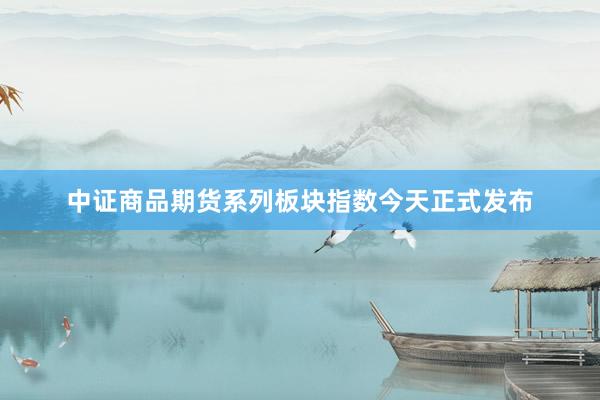 中证商品期货系列板块指数今天正式发布