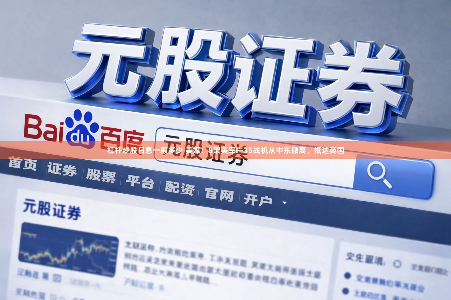 杠杆炒股日息一般多少 美媒：8架美军F-35战机从中东撤离，抵达英国