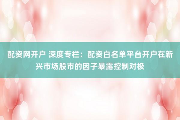 配资网开户 深度专栏：配资白名单平台开户在新兴市场股市的因子暴露控制对极