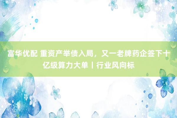 富华优配 重资产举债入局，又一老牌药企签下十亿级算力大单丨行业风向标
