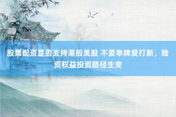 股票配资是否支持港股美股 不爱举牌爱打新，险资权益投资路径生变